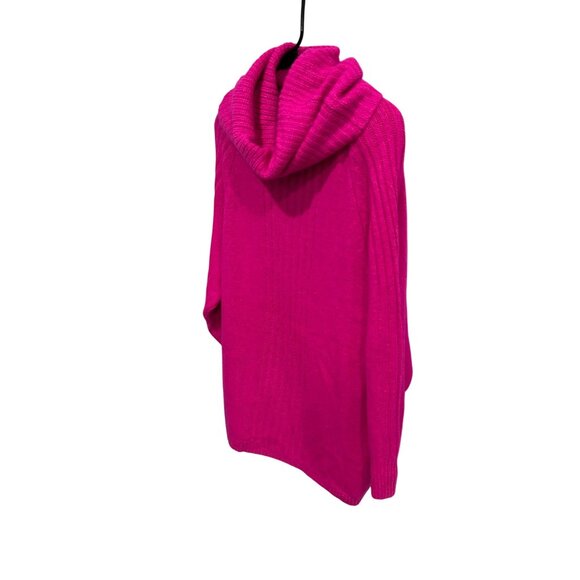 Hot Pink Eminent Womens Cowl Neck Sweater Angora Blend Sz Large - Picture 3 of 10